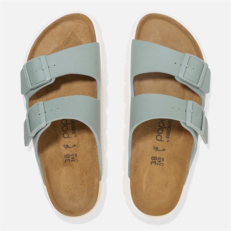 Birkenstock Dame Arizona Chunky Dobbelt Rem Sandaler Ren salvie - Billede 3