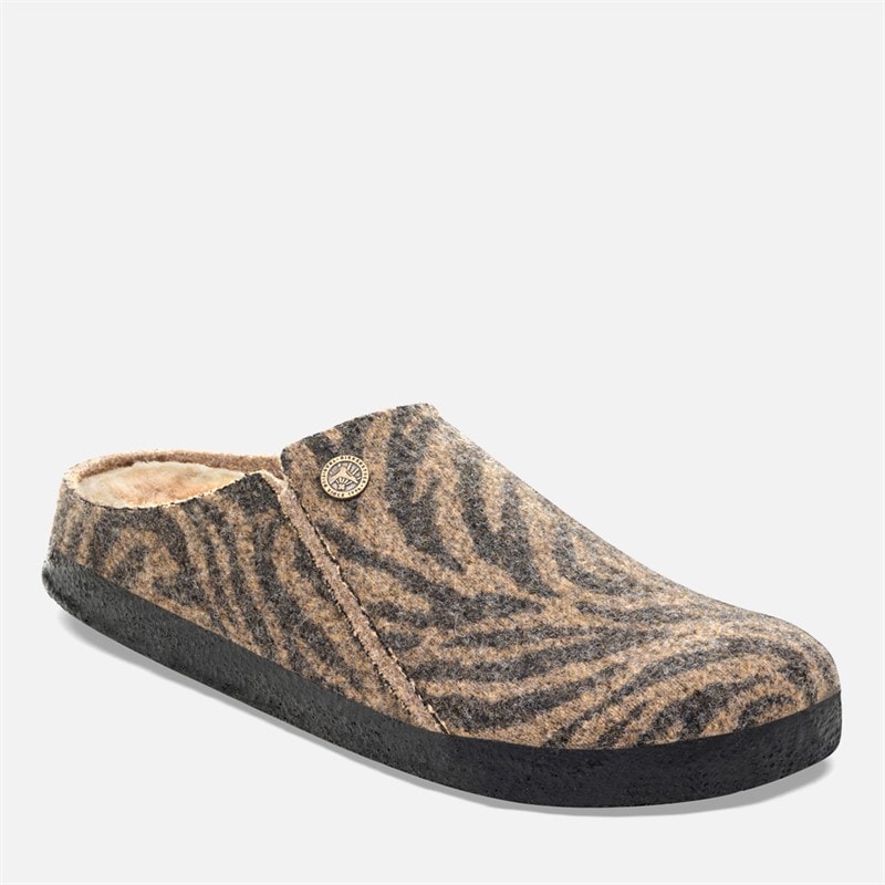 Birkenstock Dame Zermatt shearling hjemmesko Zebratoffee Mélange - Billede 2