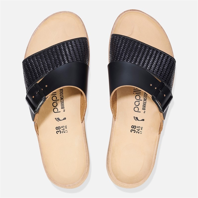 Birkenstock Dame Almina Dobbelt Rem Sandaler Sort - Billede 3