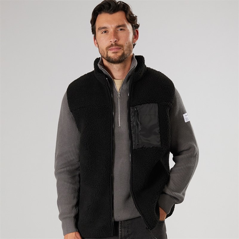 True North Herre Pile Vest Sort - Billede 1