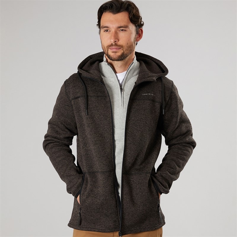 True North Herre Flatfleece Jakke Sort - Billede 1