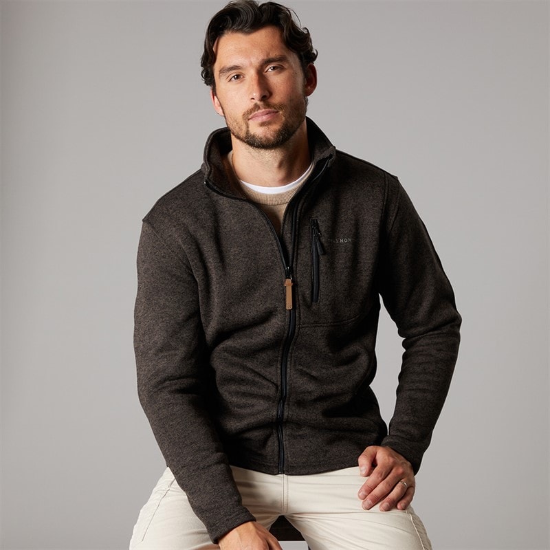 True North Herre Flatfleece Jakke Sort - Billede 1