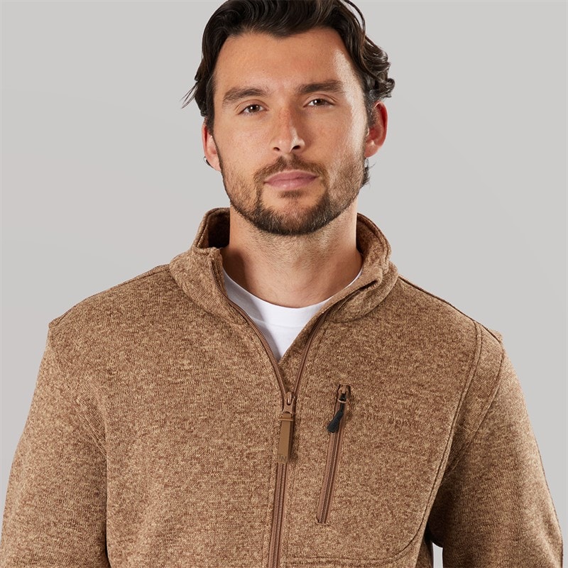 True North Herre Flatfleece Jakke Bark - Billede 3