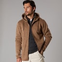 True North Herre Flatfleece Jakke Bark