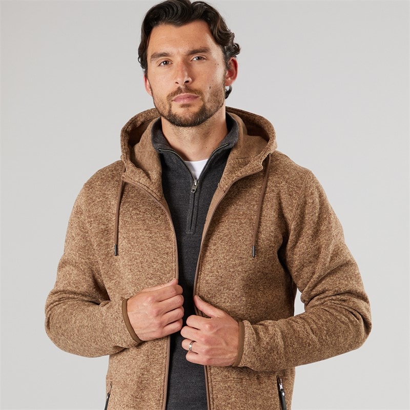True North Herre Flatfleece Jakke Bark - Billede 4