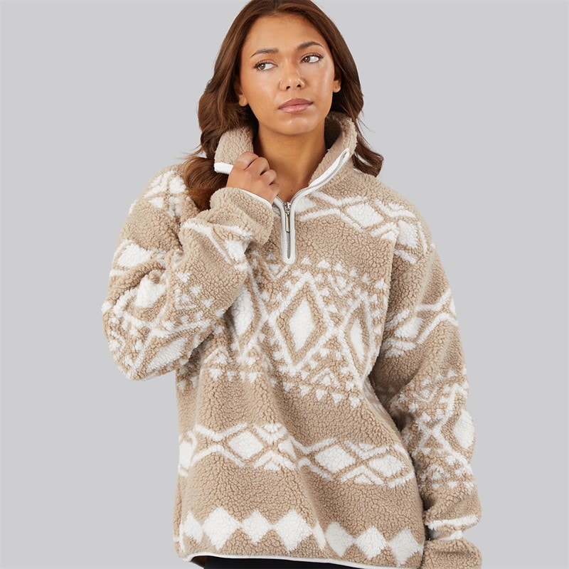True North Dame Cissi Fleece Beige Comb - Billede 1