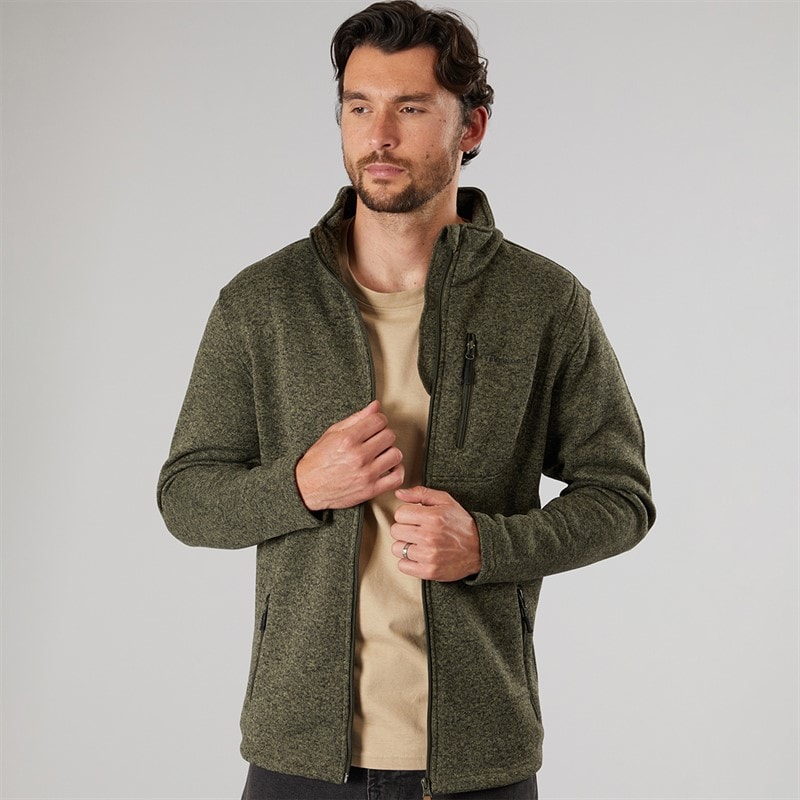 True North Herre Flatfleece Jakke Dusty Olive - Billede 1