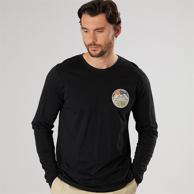 True North Herre Langærmet T-shirt Sort