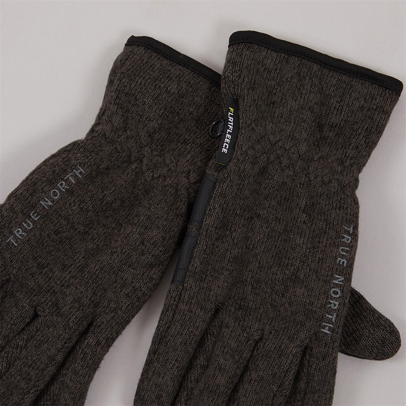 True North Børne Flad fleece handsker Black Melange - Billede 2