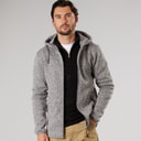 True North Herre Flatfleece jakke mørkegrå Dk-Grey