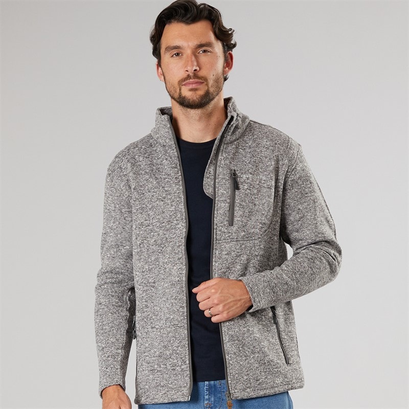 True North Herre Flatfleece jakke mørkegrå Dk-Grey - Billede 1