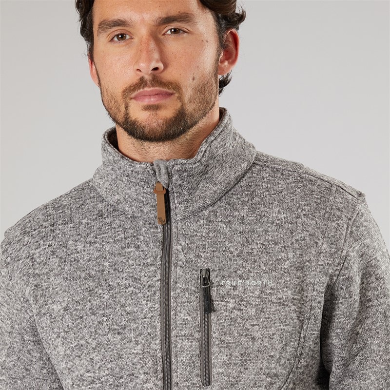 True North Herre Flatfleece jakke mørkegrå Dk-Grey - Billede 3