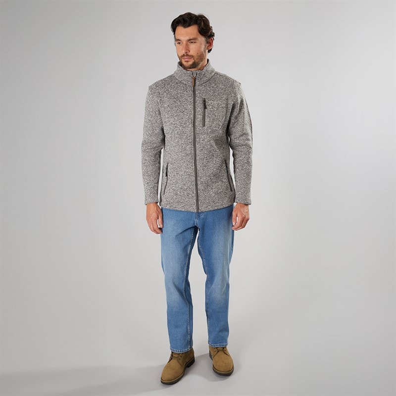 True North Herre Flatfleece jakke mørkegrå Dk-Grey - Billede 4