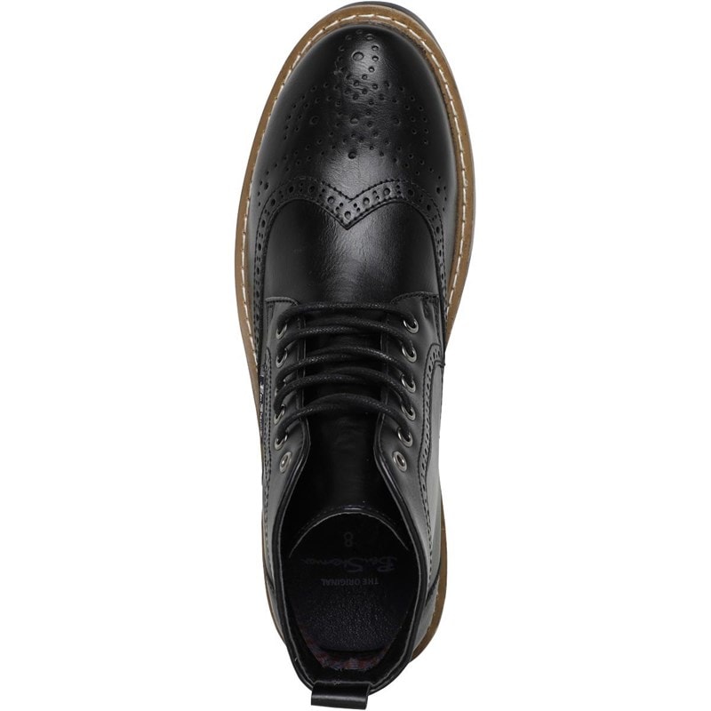 Ben Sherman Herresko Templeton Brogue Sort - Billede 4