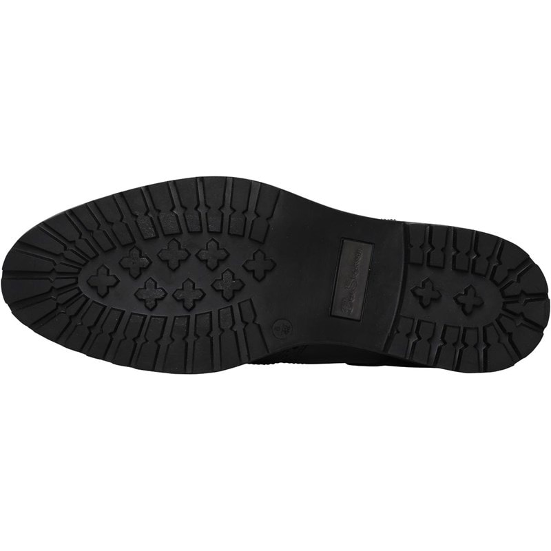 Ben Sherman Herresko i Sort Læder Brogue Støvler - Billede 2