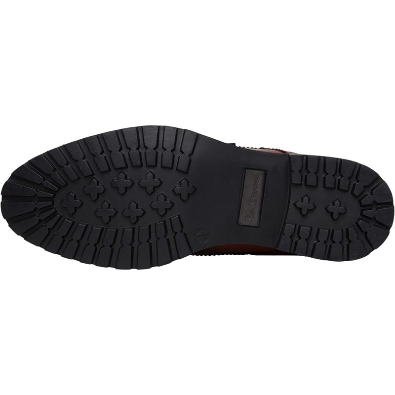 Ben Sherman Herre Duke Læder Brogue Støvler Brun - Billede 2