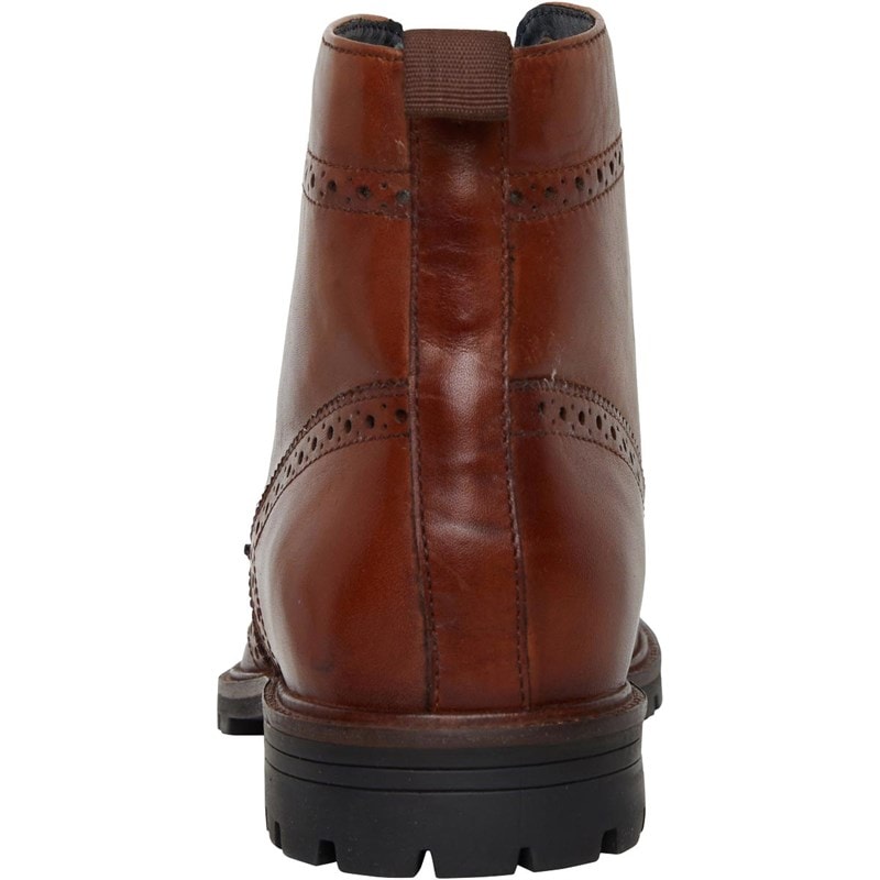 Ben Sherman Herre Duke Læder Brogue Støvler Brun - Billede 3