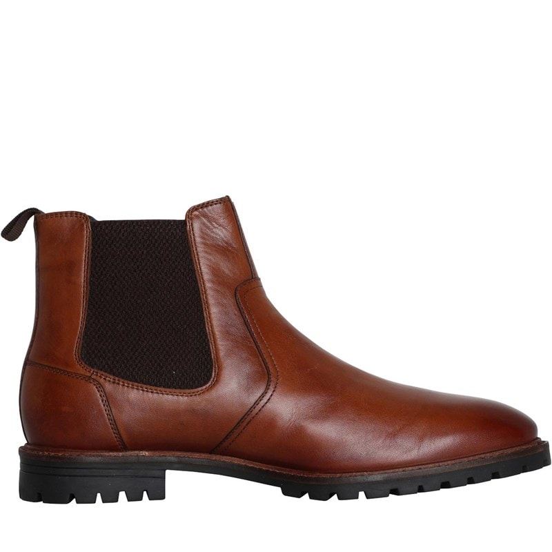 Ben Sherman Herre Baron Læder Chelsea Støvler Brun - Billede 5