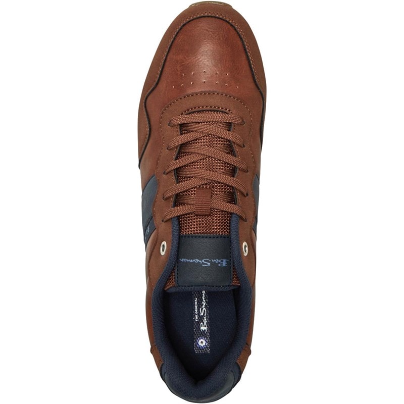 Ben Sherman Herre Owen Retro Sneakers Brun - Billede 4