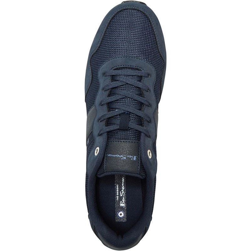 Ben Sherman Herre Owen Retro Run Sneakers Marineblå - Billede 4