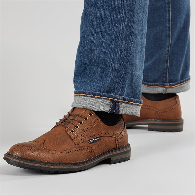 Ben Sherman Herresko Spitfire Brogues Karamel - Billede 1