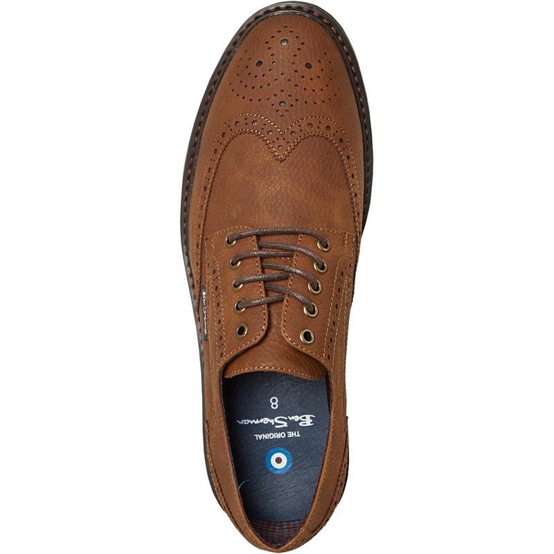 Ben Sherman Herresko Spitfire Brogues Karamel - Billede 4