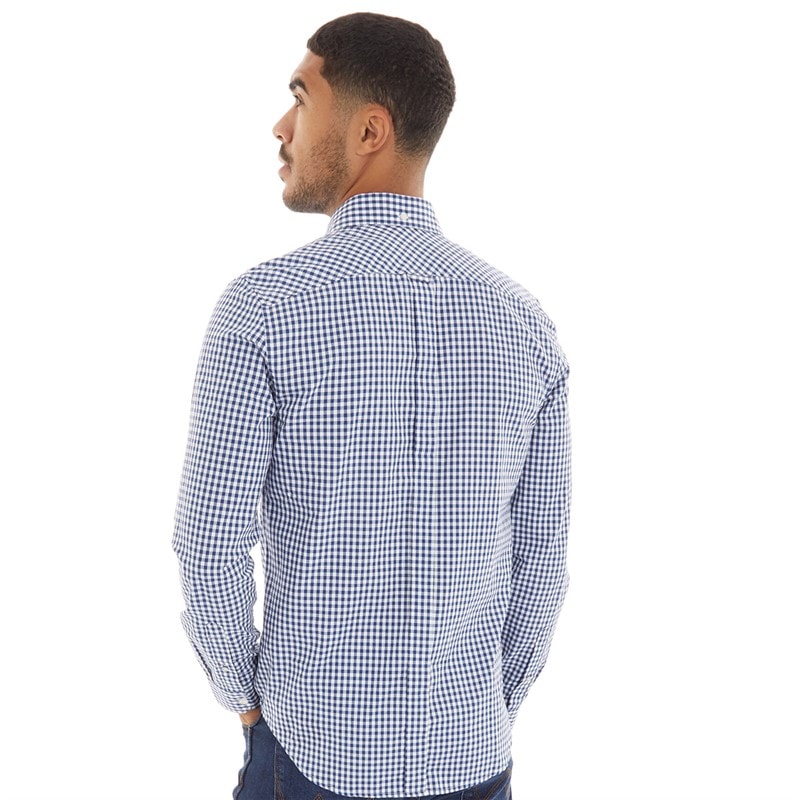 Ben Sherman Herre Gingham Langærmet shirts Blå Ternet - Billede 2