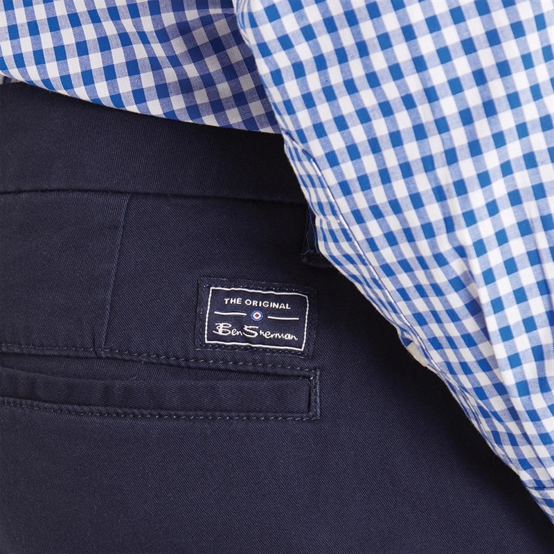 Ben Sherman Herre Chino bukser Mørk Marineblå - Billede 3
