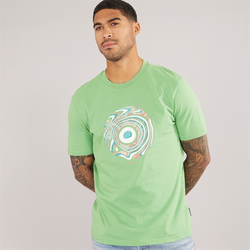 Ben Sherman Herre Trippy Target T-shirts Grøn - Billede 1
