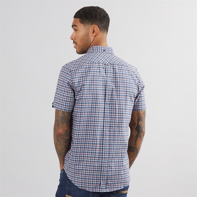 Ben Sherman Herre Oxford Skjorter med korte ærmer Blå - Billede 2