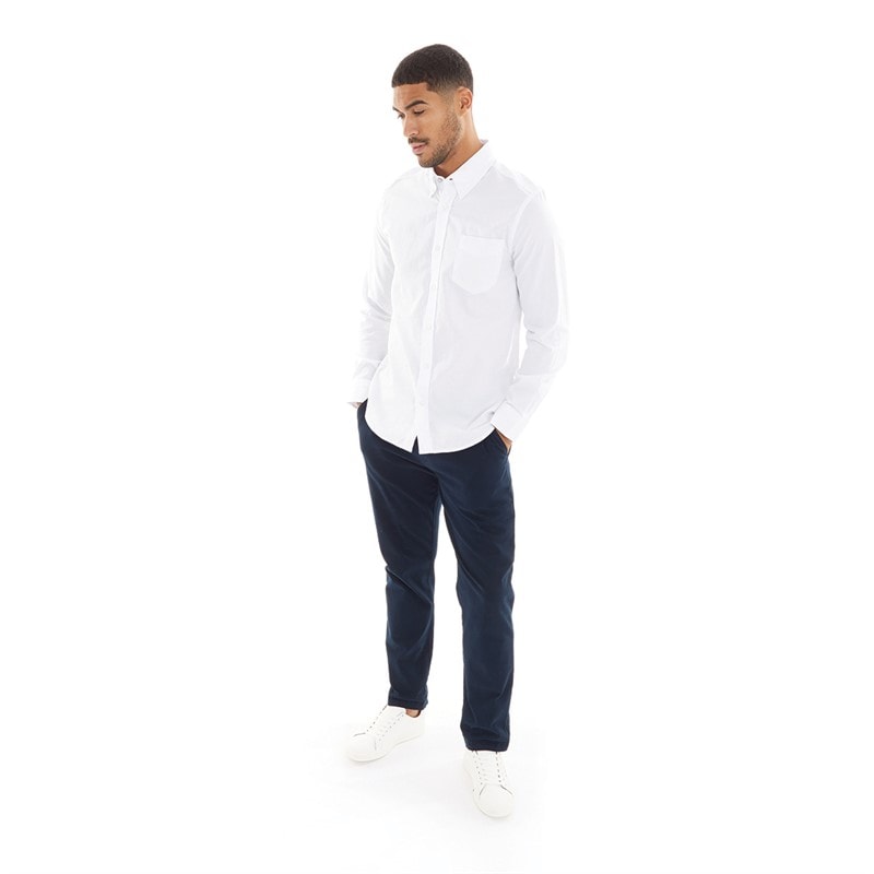 Ben Sherman Herre Oxford Langærmet shirts Hvid - Billede 4