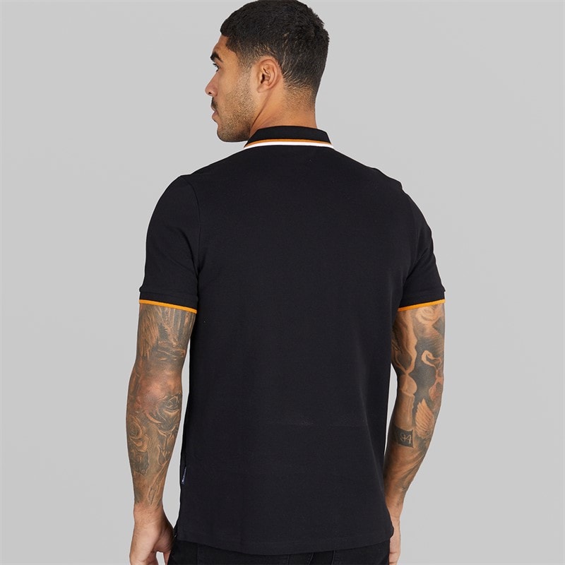 Ben Sherman Herre tværstribet polo skjorte Sort - Billede 2