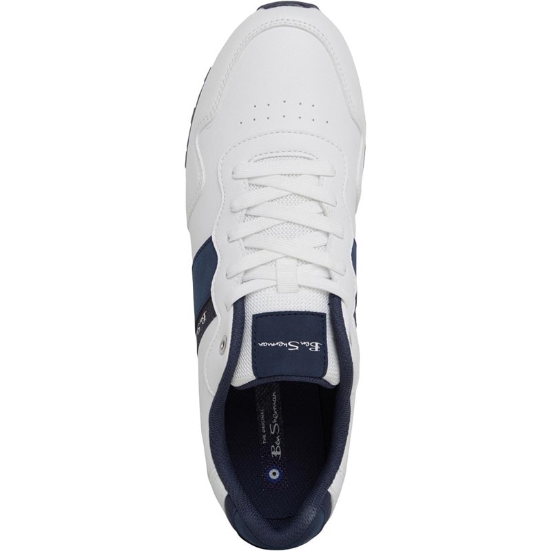 Ben Sherman Herre Owen Retro Sneakers Hvid - Billede 4