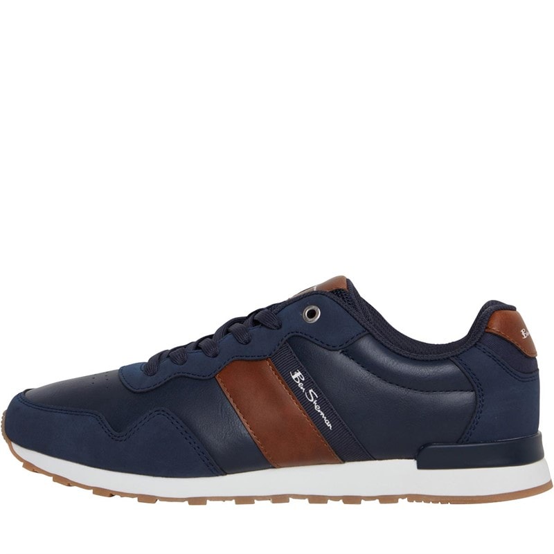 Ben Sherman Herre Owen Retro Træningssko Blå/Tan - Billede 1