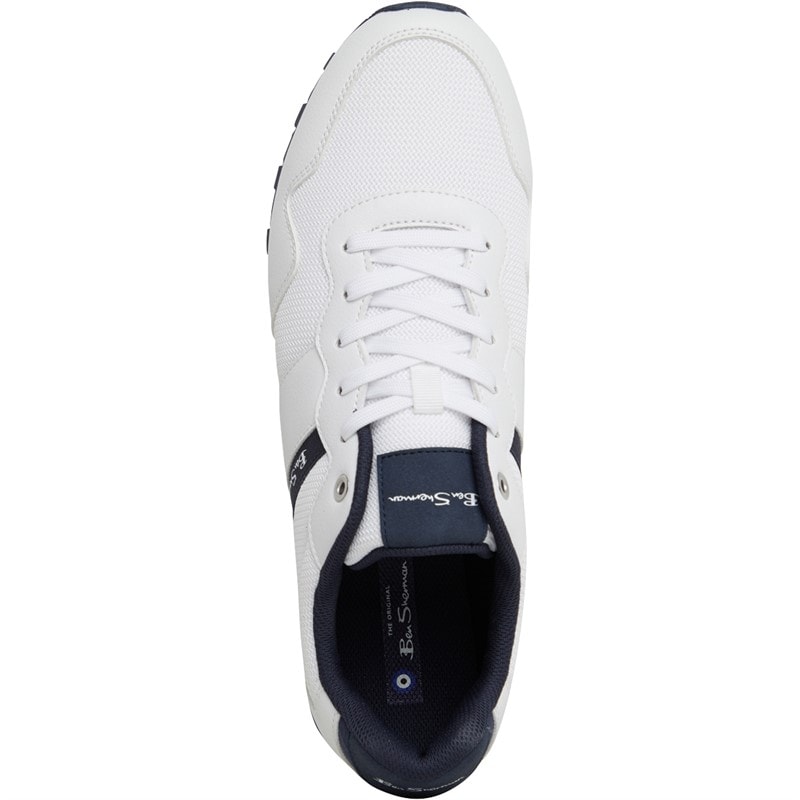 Ben Sherman Herre Owen Retro Sneakers Hvid - Billede 4