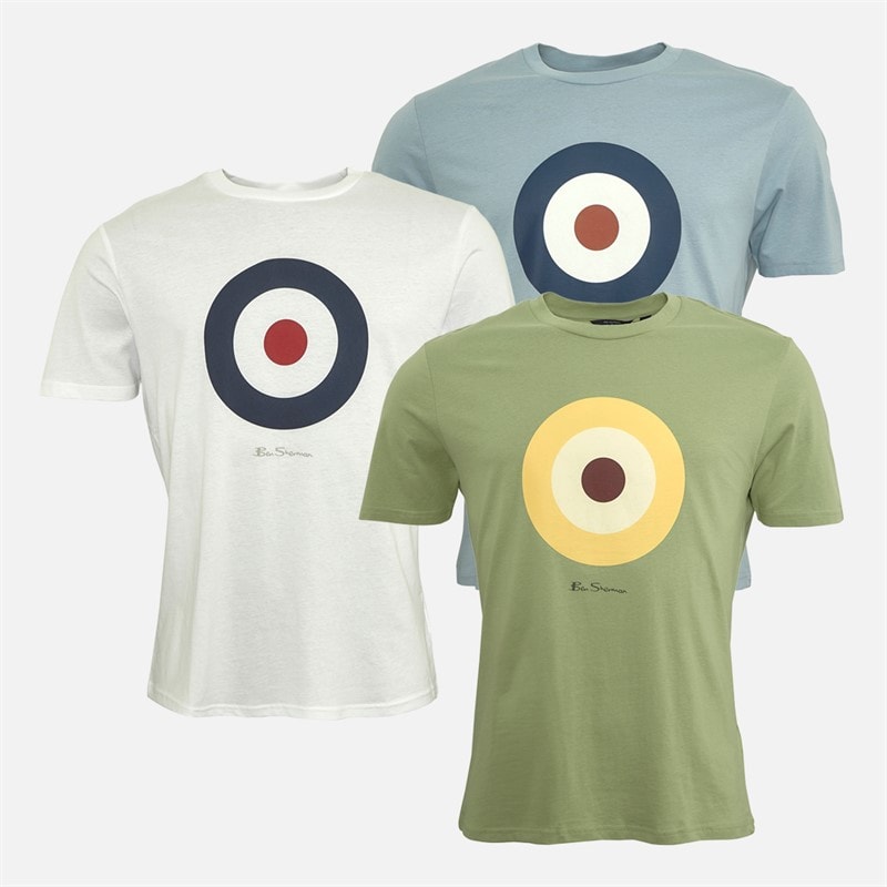 Ben Sherman Herre Chest Target T-shirts Flerfarvet