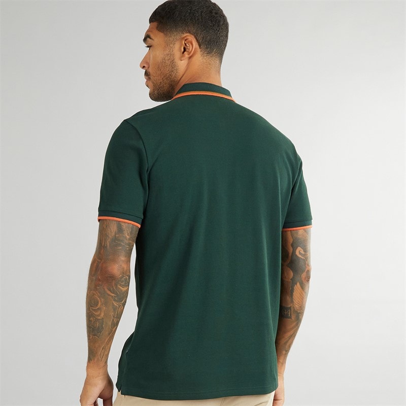 Ben Sherman Herre tværstribet polo skjorte Dark Green - Billede 2