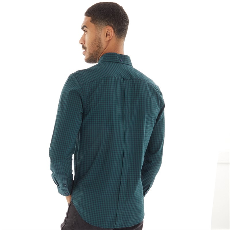 Ben Sherman Herre Gingham Langærmet shirts Grøn - Billede 2