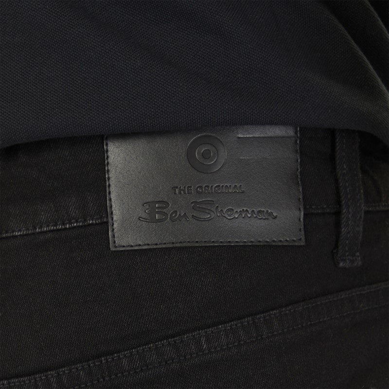 Ben Sherman Herre Slim Jeans Sort - Billede 3