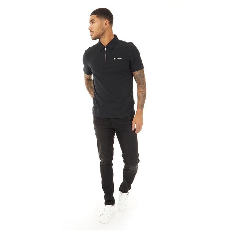 Ben Sherman Herre Slim Jeans Sort - Billede 4