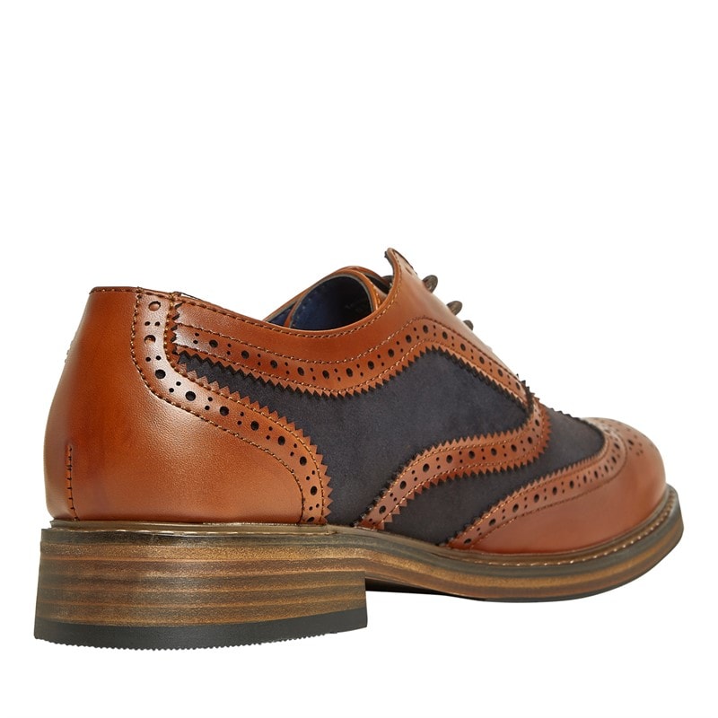 Ben Sherman Herresko Terrence Oxford Brogue Tan Burnish/Navy - Billede 5