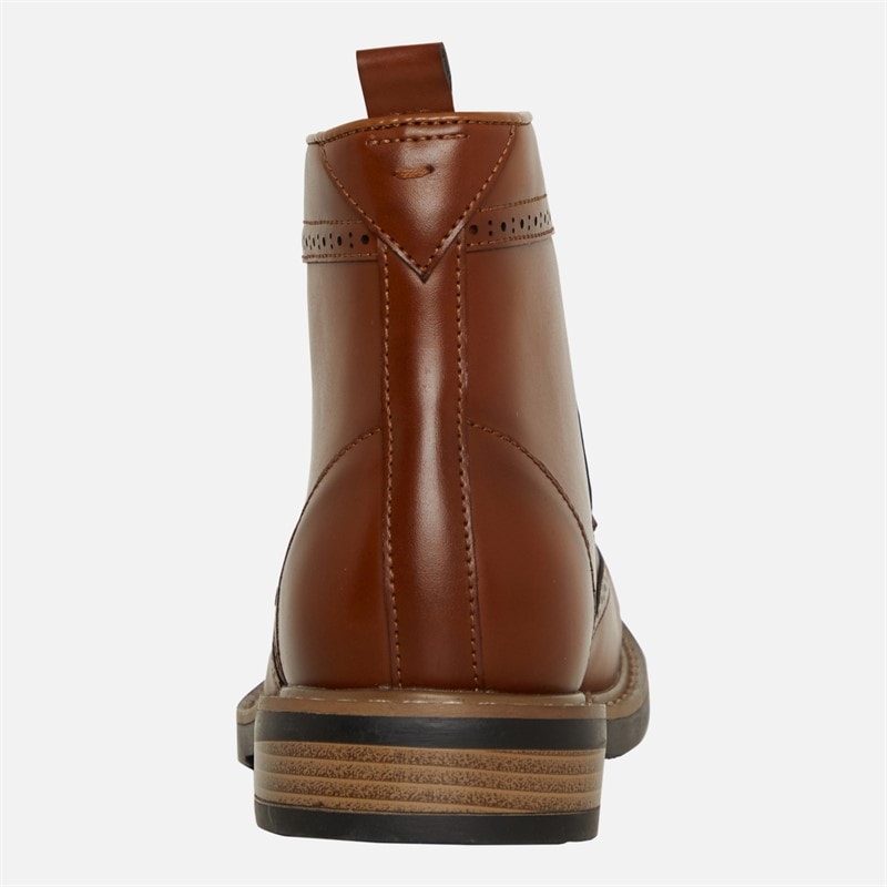 Ben Sherman Herresko Templeton Brogue Støvler Brun Poleret - Billede 3
