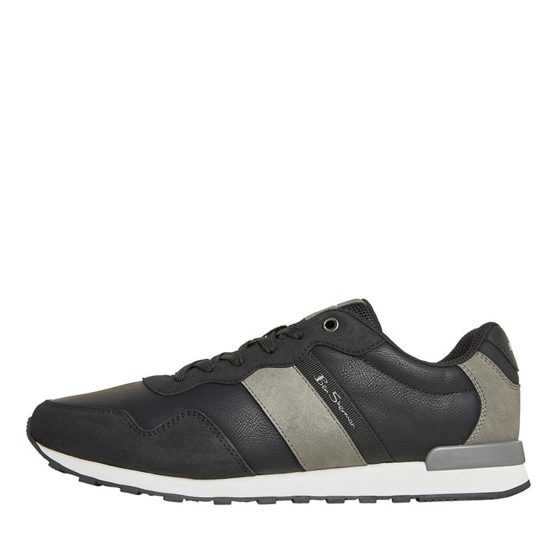 Ben Sherman Herre Owen Retro Sneakers Sort/Grå - Billede 1
