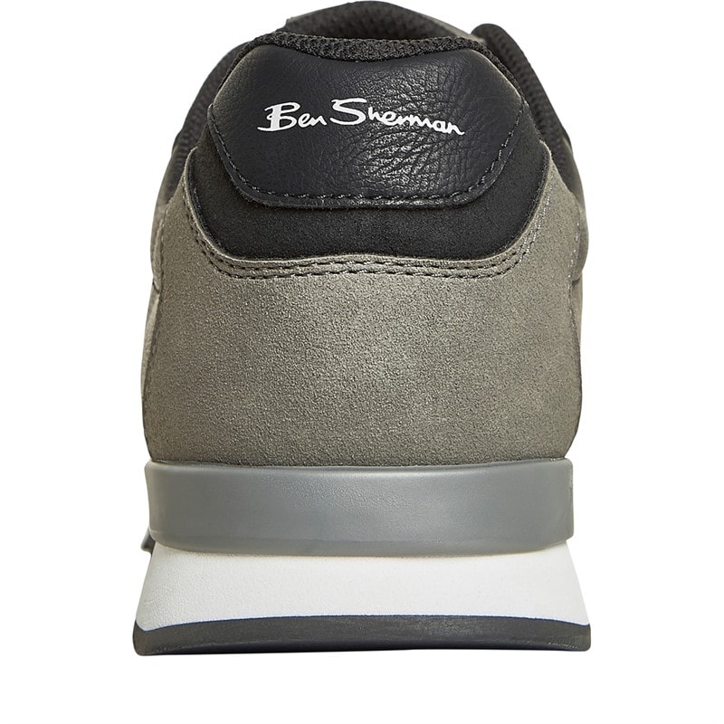Ben Sherman Herre Owen Retro Sneakers Sort/Grå - Billede 3
