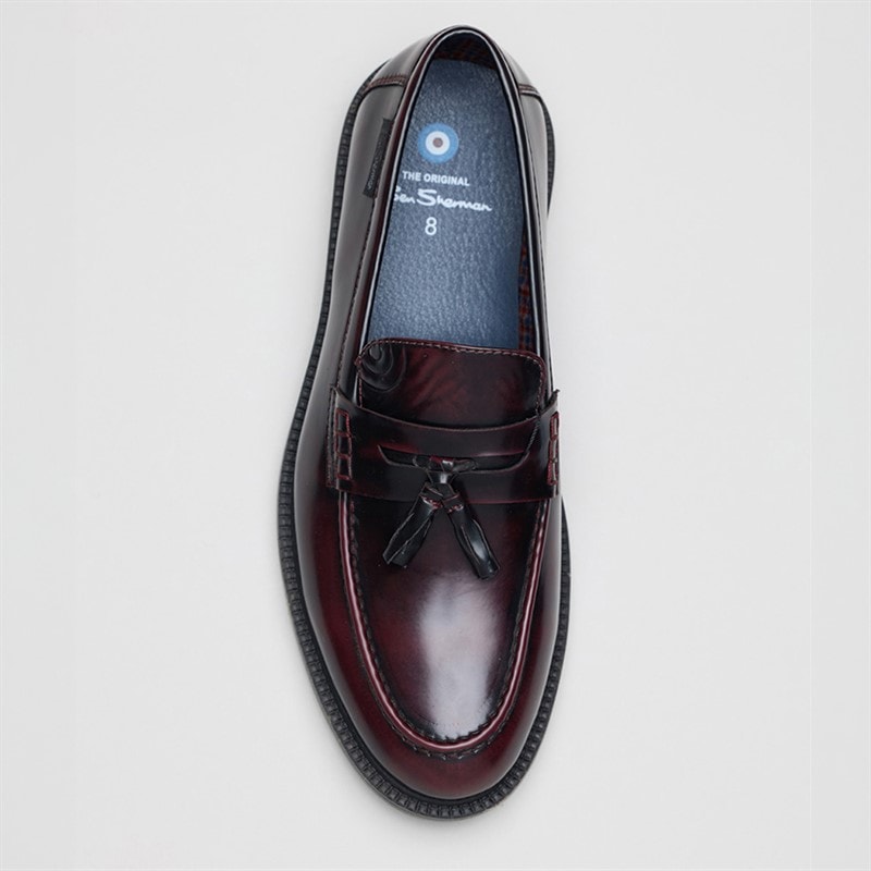 Ben Sherman Herre Chancery Tassle Hyttesko Rød - Billede 3