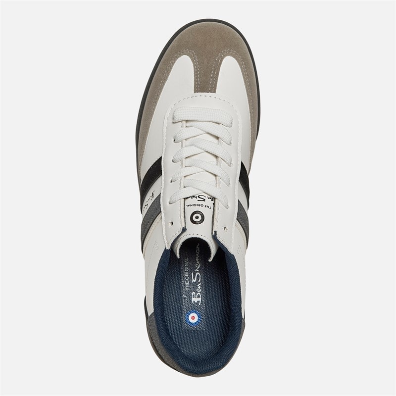 Ben Sherman Hvid/Grå/Sort Sokka Stripe Sneakers til herre - Billede 4