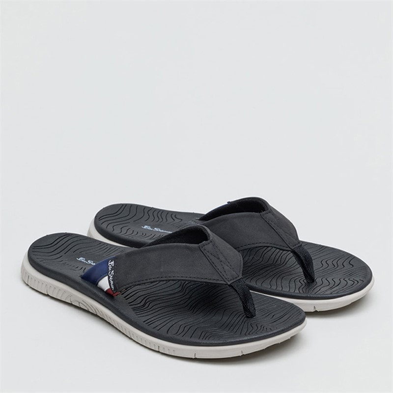 Ben Sherman Herre Surfside Flip Flops Sort - Billede 1