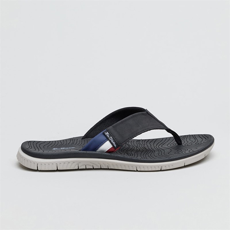 Ben Sherman Herre Surfside Flip Flops Sort - Billede 2