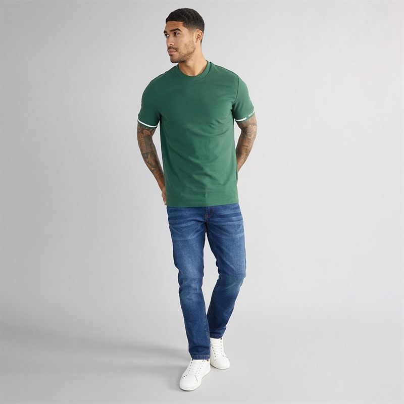 Ben Sherman Herre Pique T-Shirt Grøn - Billede 4
