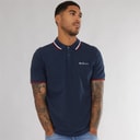 Ben Sherman Herre tværstribet polo skjorte Dark Navy